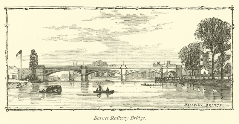 Barnes-Eisenbahnbrücke von English School