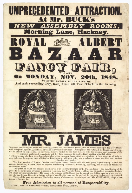 Basar und Fancy Fair, 20. November 1848 von English School