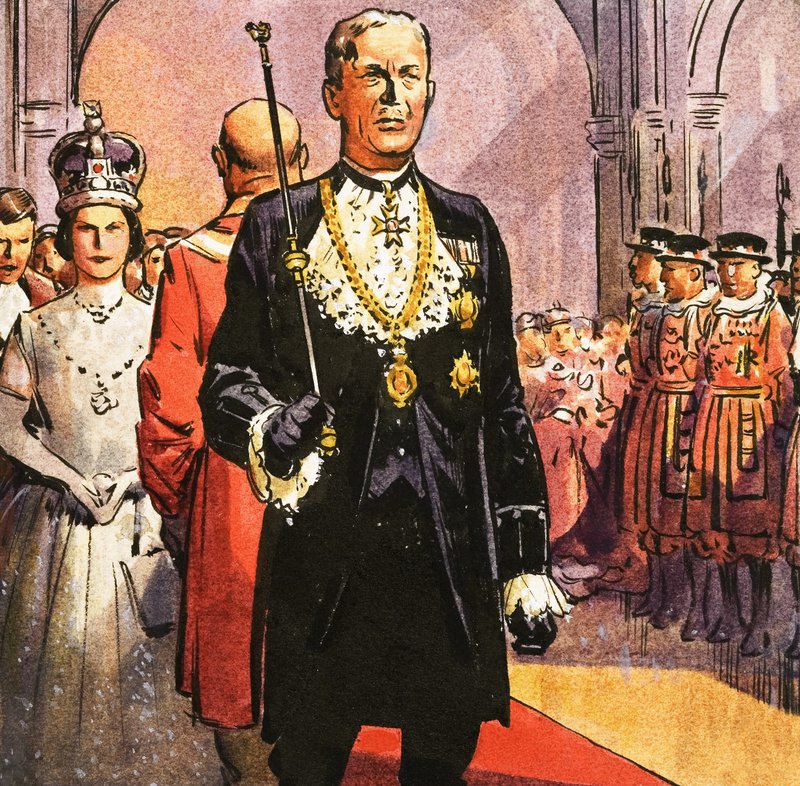 Black Rod und die Eröffnung des Parlaments von English School