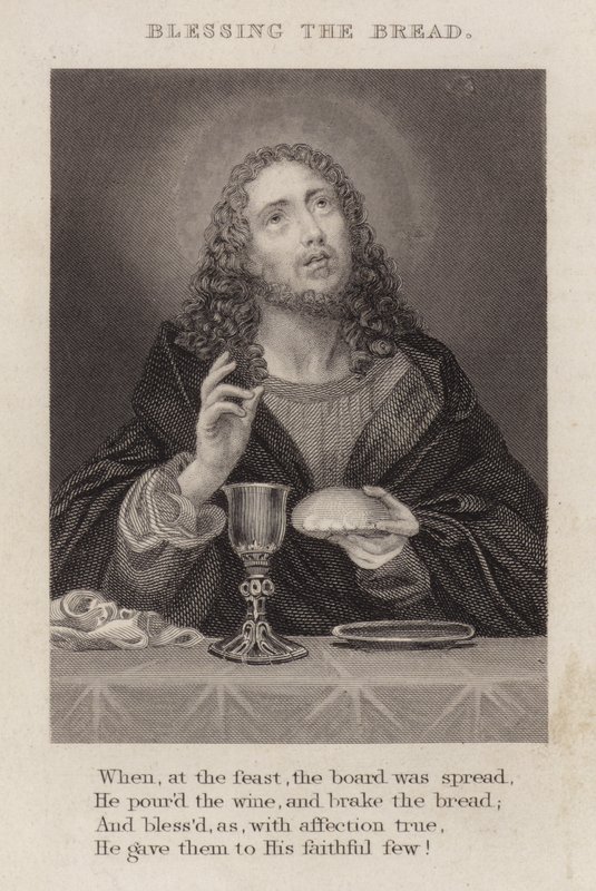 Segnung des Brotes (Gravur) von English School