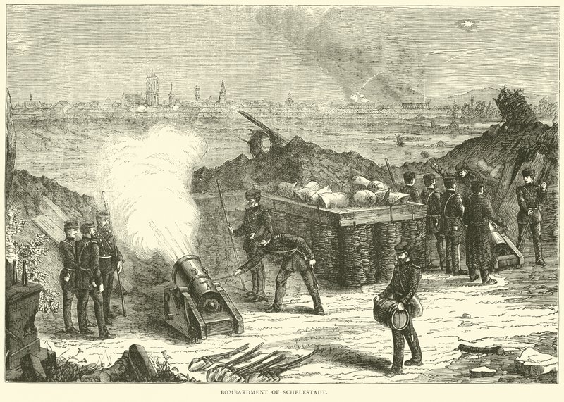 Bombardierung von Schelestadt, Oktober 1870 von English School