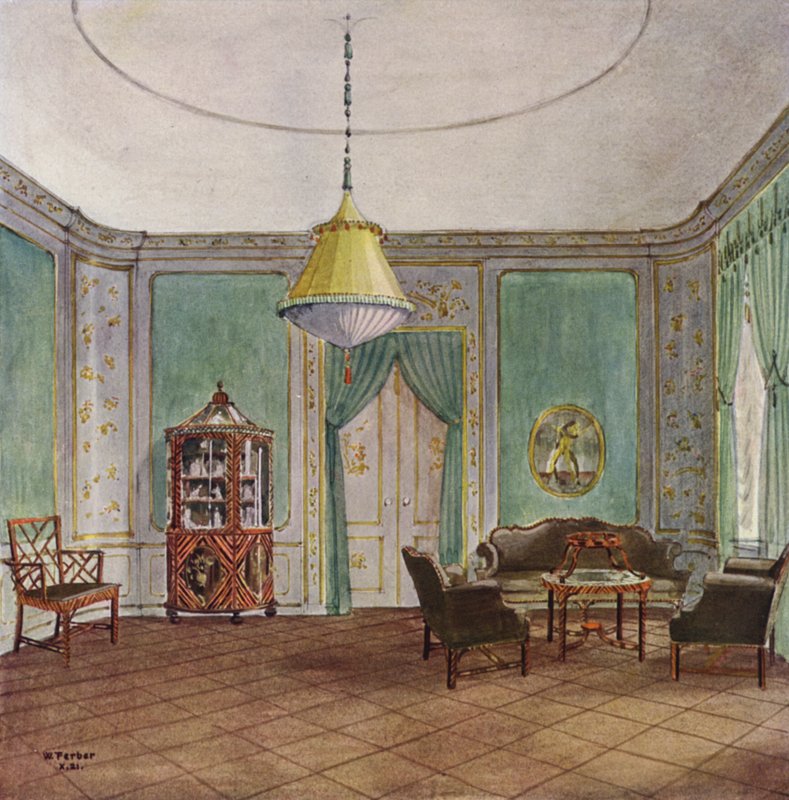 Boudoir (Farblithographie) von English School
