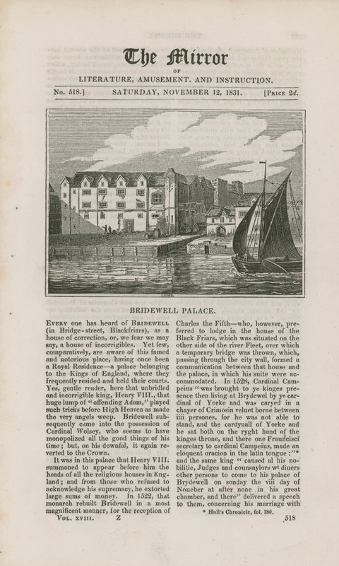 Bridewell Palace von English School