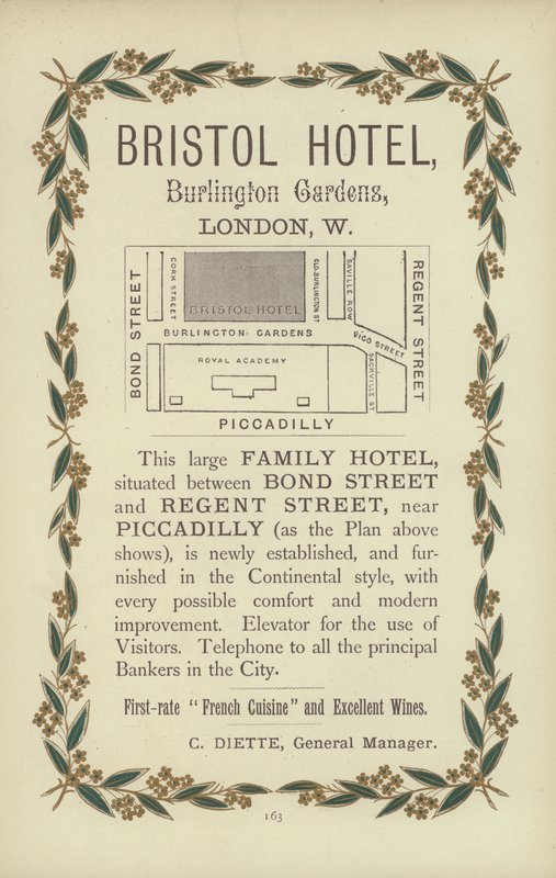 Bristol Hotel (Gravur) von English School