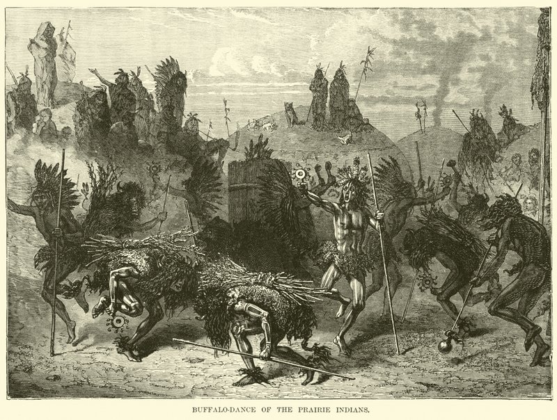 Büffeltanz der Prärie-Indianer von English School