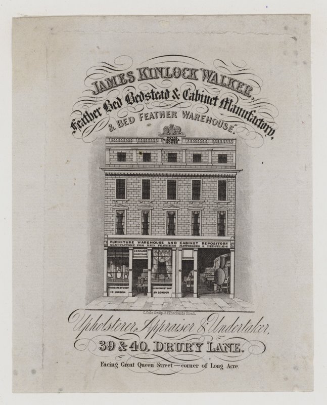 Möbelmacher, James Kinlock Walker, Visitenkarte von English School