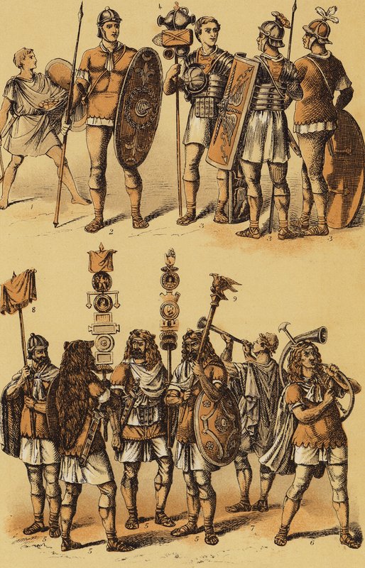 Caesar, Gallischer Krieg: Römische Soldaten von English School
