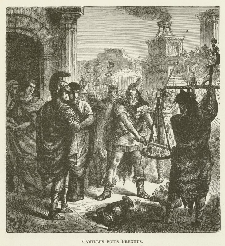 Camillus vereitelt Brennus von English School