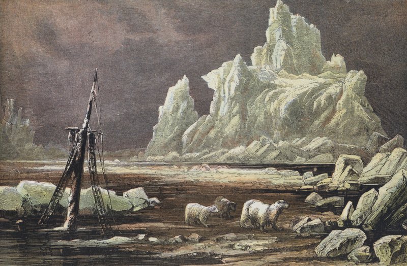 Kap Omman, Nordsibirien (farbiger Stich) von English School