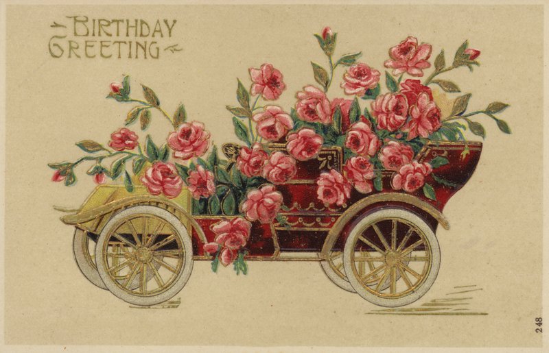 Mit Blumen geschmücktes Auto von English School