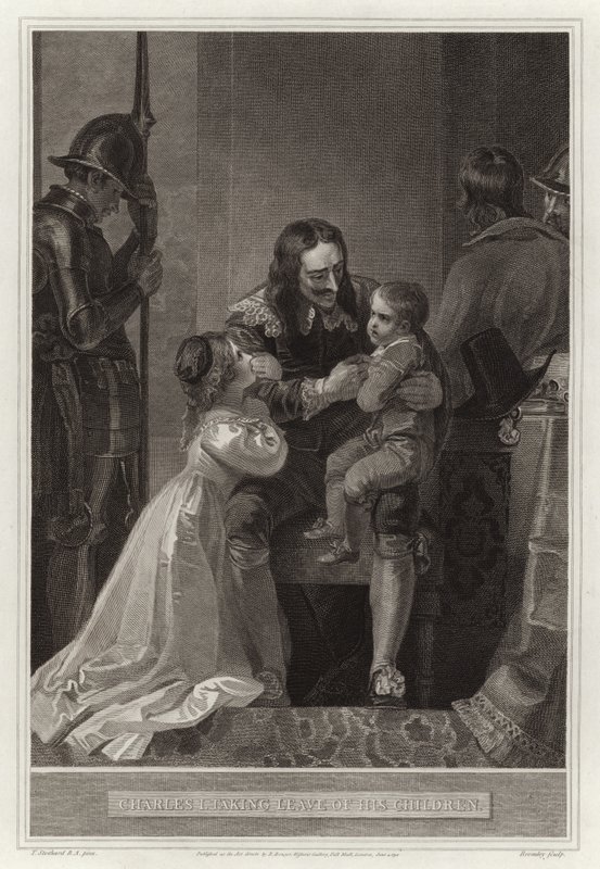 Charles I verabschiedet sich von seinen Kindern von English School