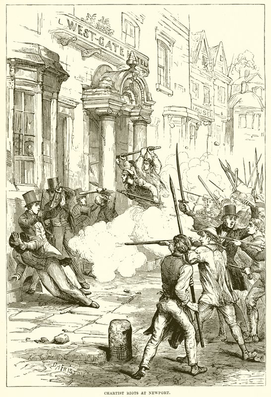 Chartistenaufstände in Newport von English School