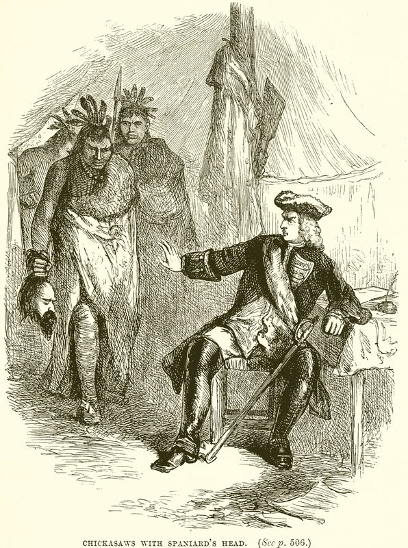 Chickasaws mit Spaniern von English School