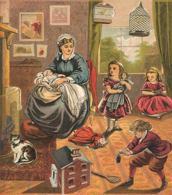 Kinder mit Mutter von English School