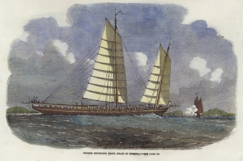 Chinesisches Schmuggelboot, Straße von Formosa von English School
