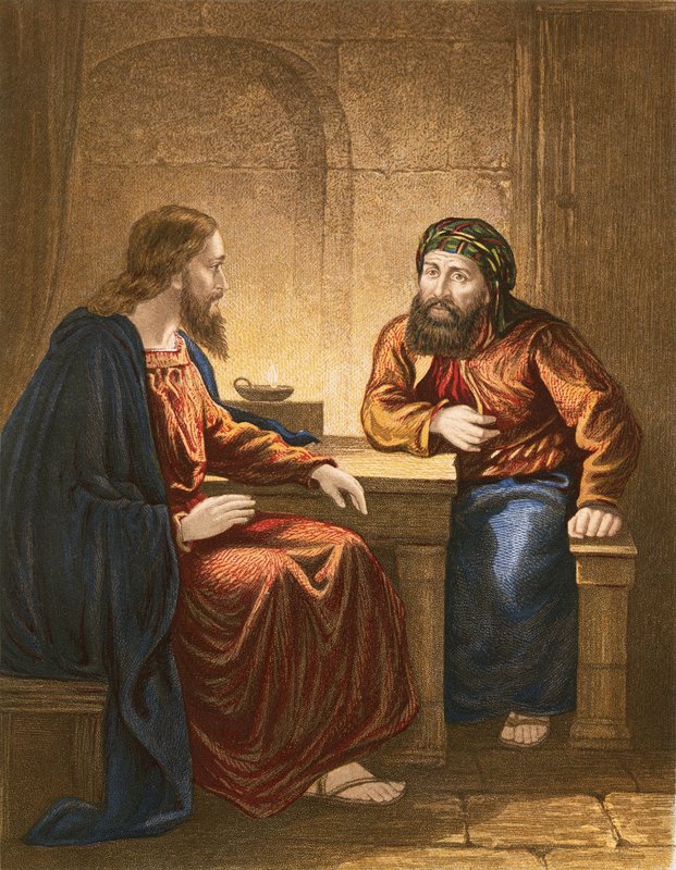 Christus und Nikodemus von English School