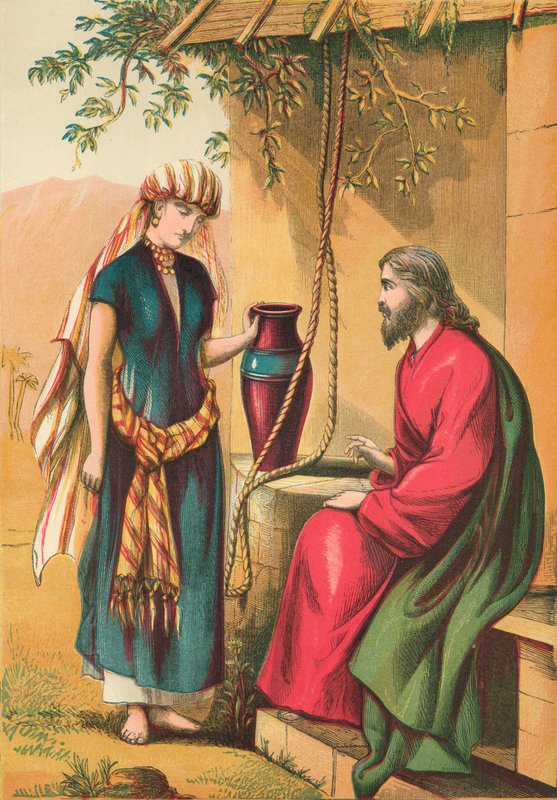 Christus und die Frau von Samaria von English School