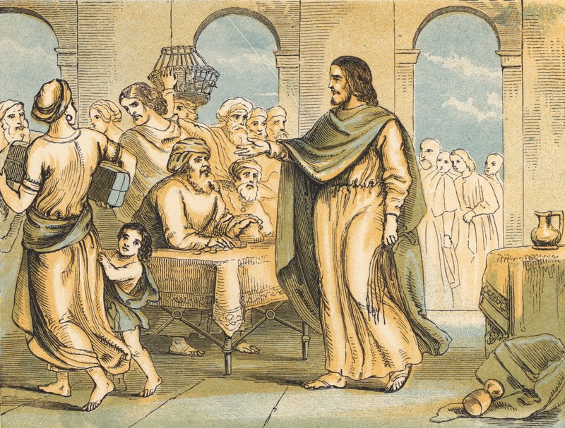Christus reinigt den Tempel von English School