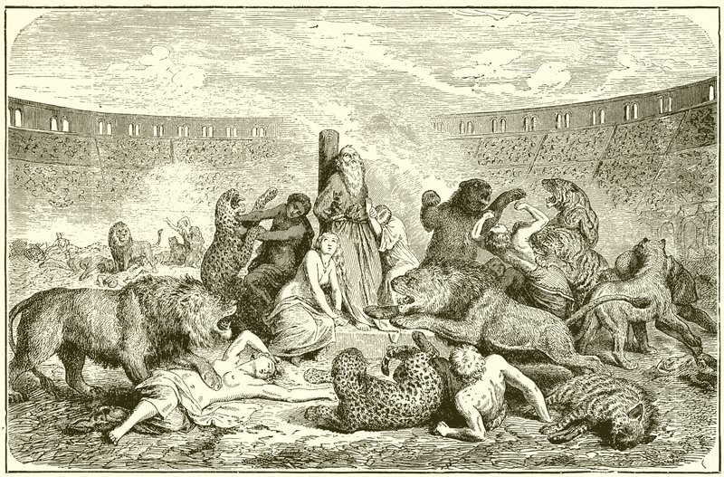 Christliche Märtyrer in der Arena von English School