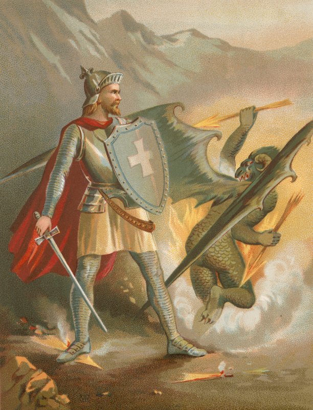 Christian besiegt Apollyon von English School