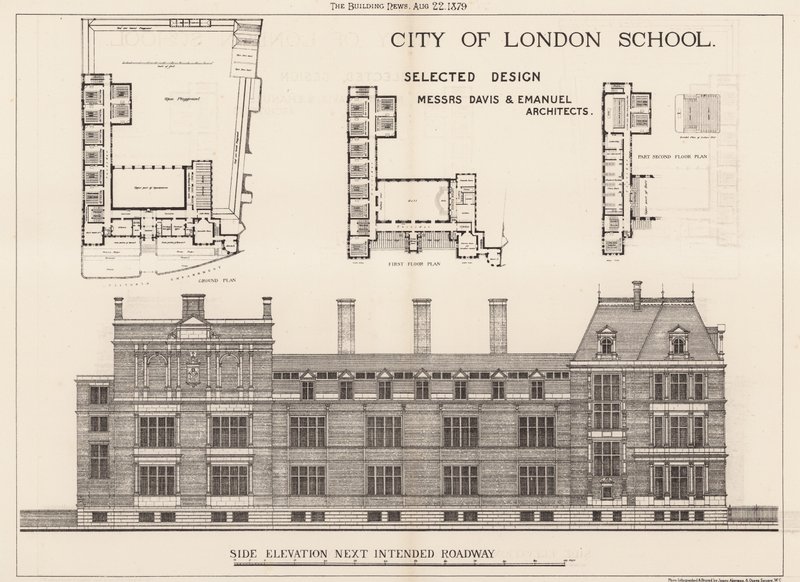 City of London School; Seitenansicht von English School