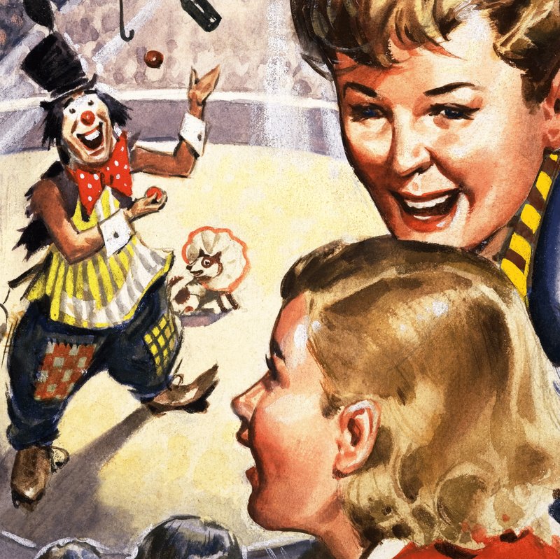 Clown im Zirkus von English School