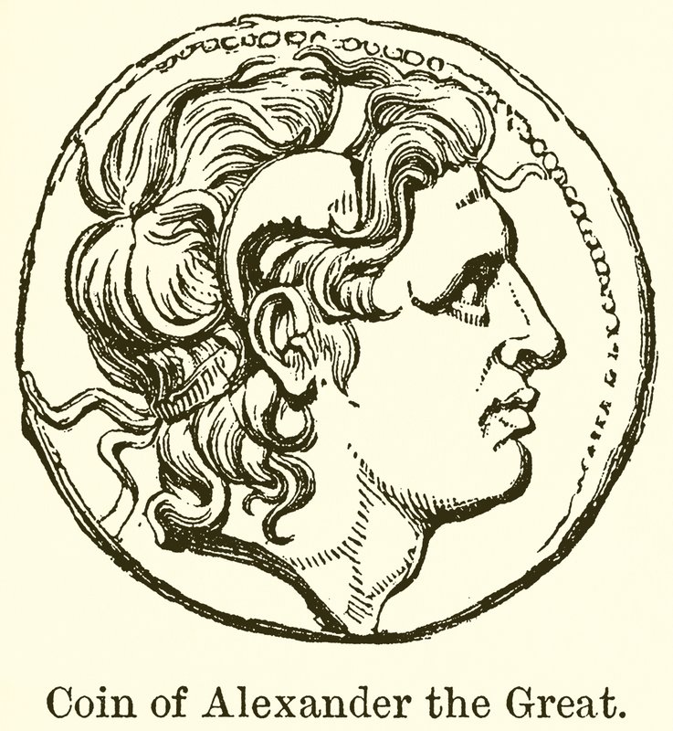 Münze von Alexander dem Großen von English School