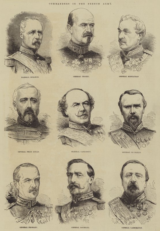 Kommandeure der französischen Armee (Stich) von English School