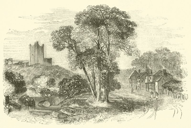 Conisborough (oder Conisbourgh) Castle von English School