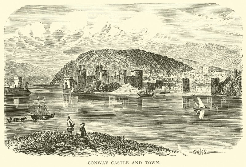 Conway Castle und Stadt von English School