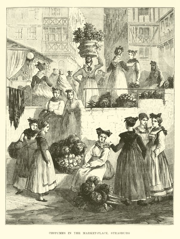 Kostüme auf dem Marktplatz, Straßburg von English School