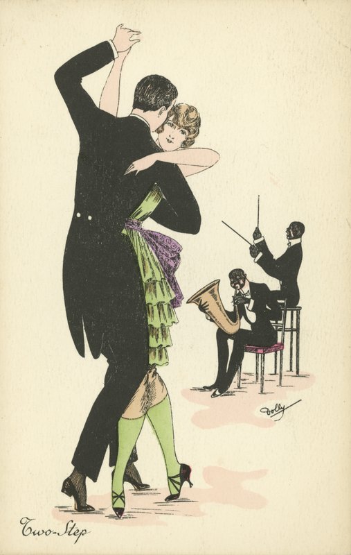 Paar tanzt den Two Step von English School