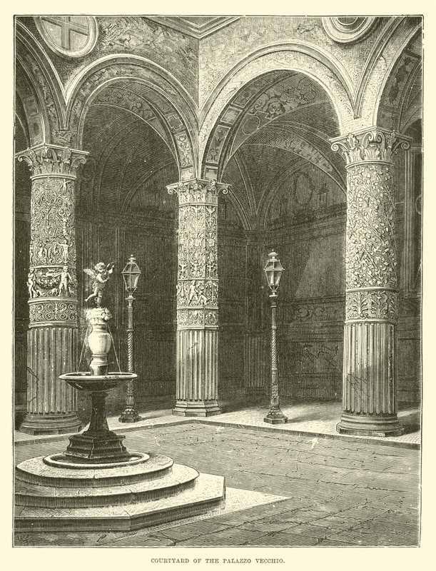 Hof des Palazzo Vecchio von English School