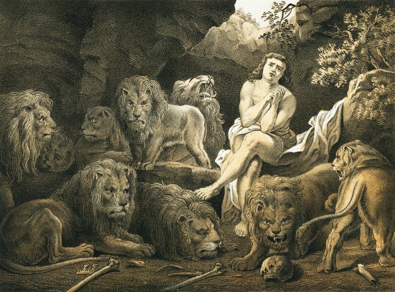Daniel in der Löwengrube von English School