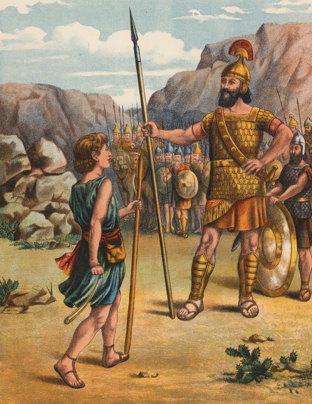 David und der Riese Goliath von English School