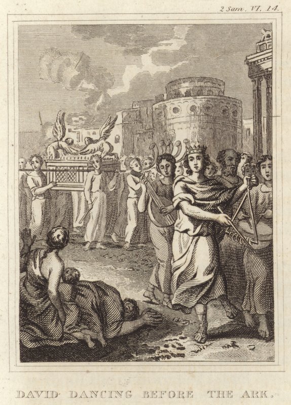 David tanzt vor der Lade von English School
