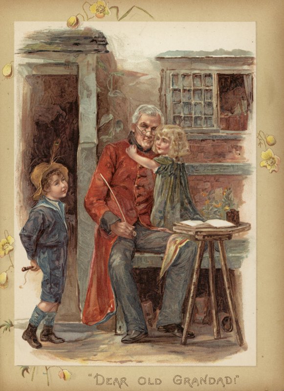 Lieber alter Großvater! (Chromolitho) von English School