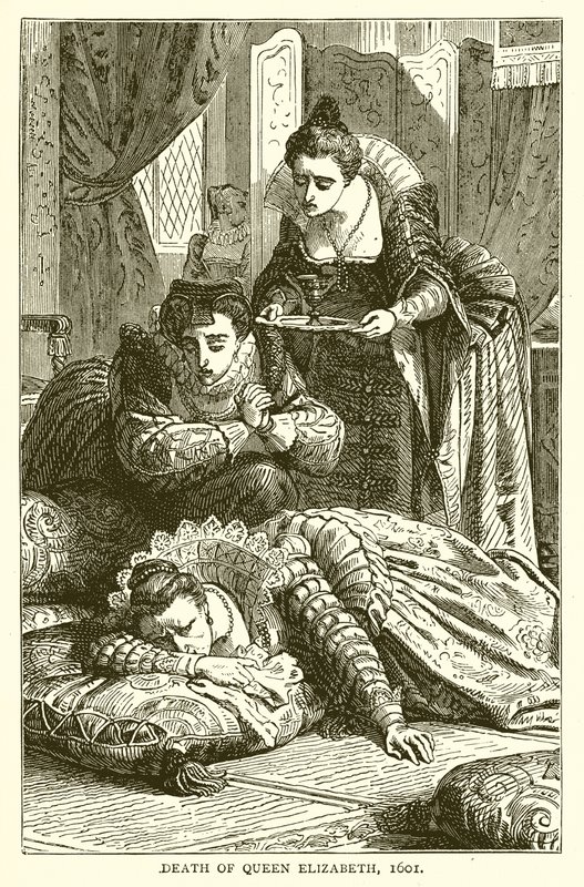 Tod von Königin Elisabeth, 1601 von English School