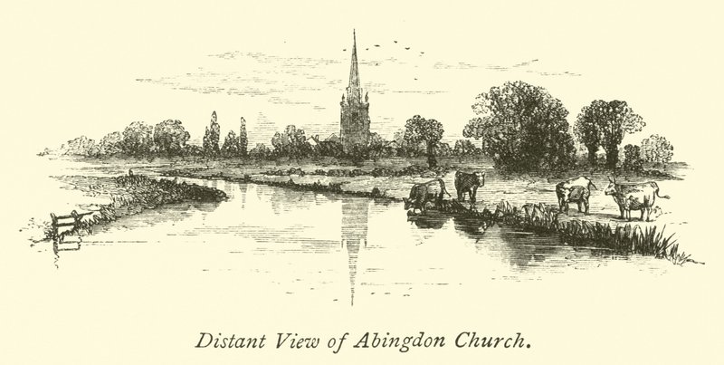 Fernansicht der Abingdon Kirche von English School