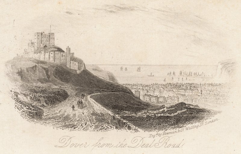 Dover von der Deal Straße von English School