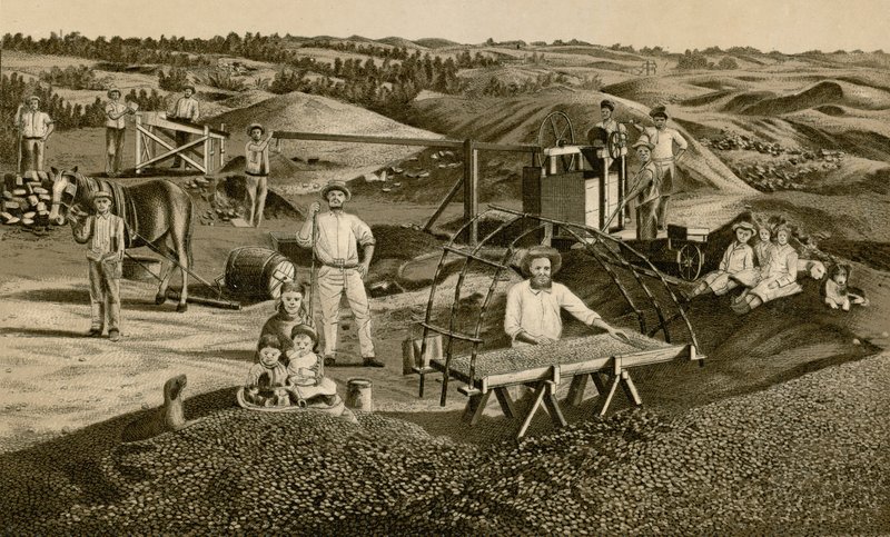 Trockenes Sortieren (Lithografie) von English School