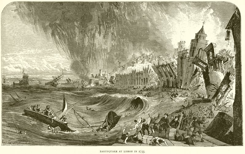 Erdbeben in Lissabon 1755 von English School