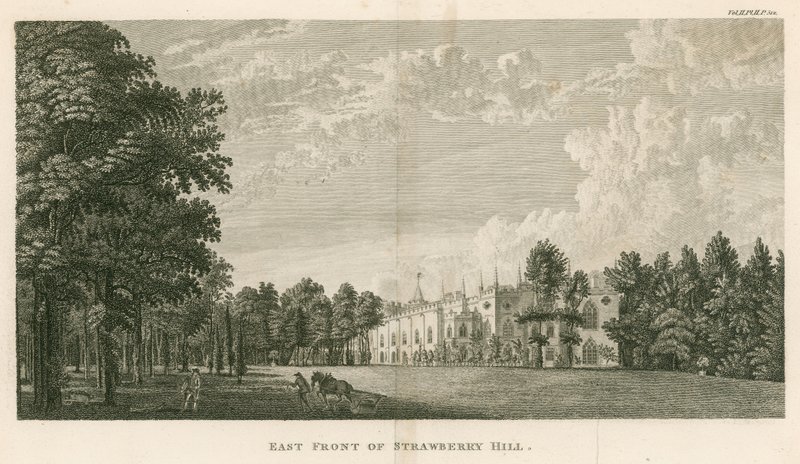 Ostfassade von Strawberry Hill, Twickenham, London von English School