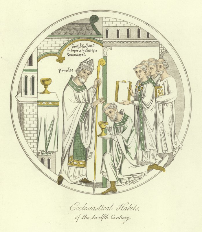 Kirchliche Gewänder des 12. Jahrhunderts von English School