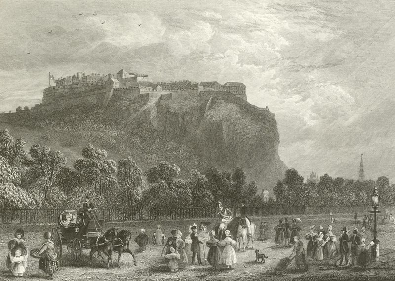 Edinburgh Castle von Princes Street von English School