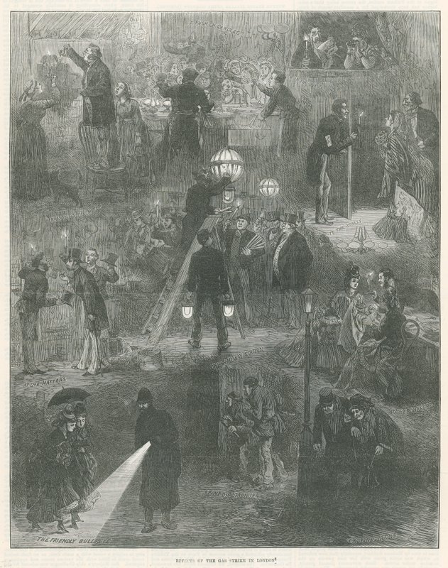 Auswirkungen des Gasstreiks in London von English School