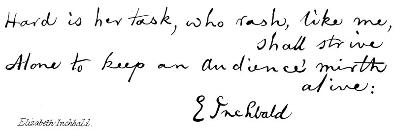 Elizabeth Inchbald von English School