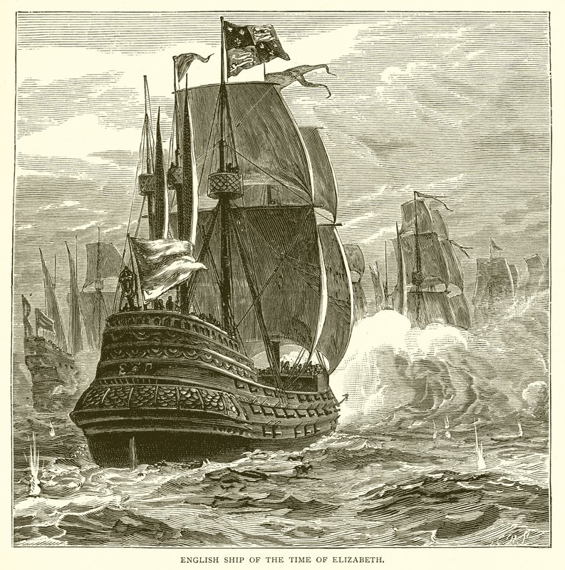 Englisches Schiff zur Zeit von Elisabeth I. von English School