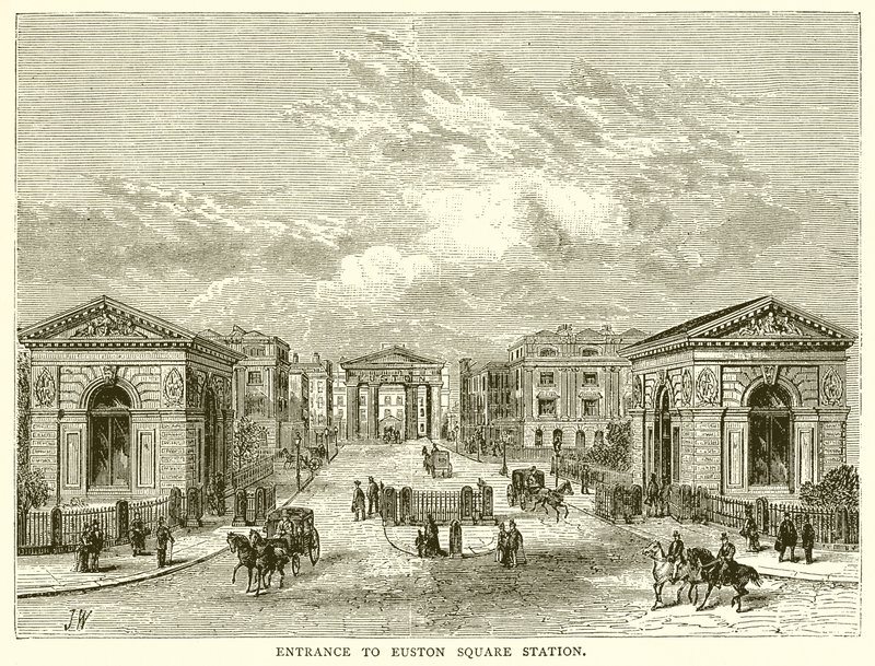 Eingang zur Euston Square Station von English School