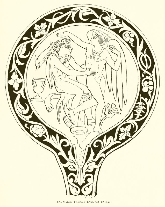 Faun und weibliche Lasa oder Fee von English School